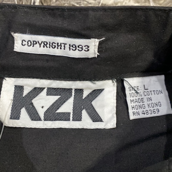 NWT Vintage KZK western vibe black shirt with embroidery long sleeve SZ L - Picture 4 of 9